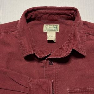 L.L.Bean Mens Medium Traditional Button-up Long Sleeve Flannel
